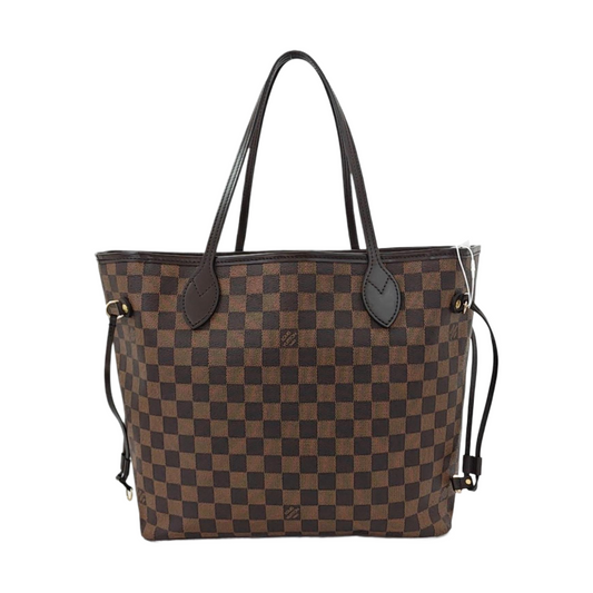 LOUIS VUITTON NEVERFULL Medium Brown Coated Canvas Monogram Shopping Bag Handbag Single Shoulder Bag with Detachable Strap and Pockets-(SKU)-957044821