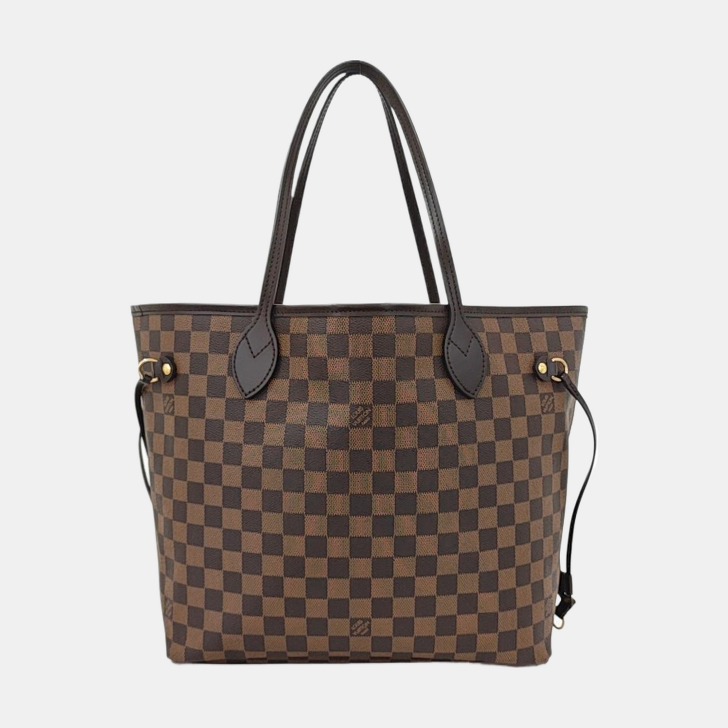 LOUIS VUITTON NEVERFULL Medium Brown Coated Canvas Monogram Shopping Bag Handbag Single Shoulder Bag with Detachable Strap and Pockets-(SKU)-957044821