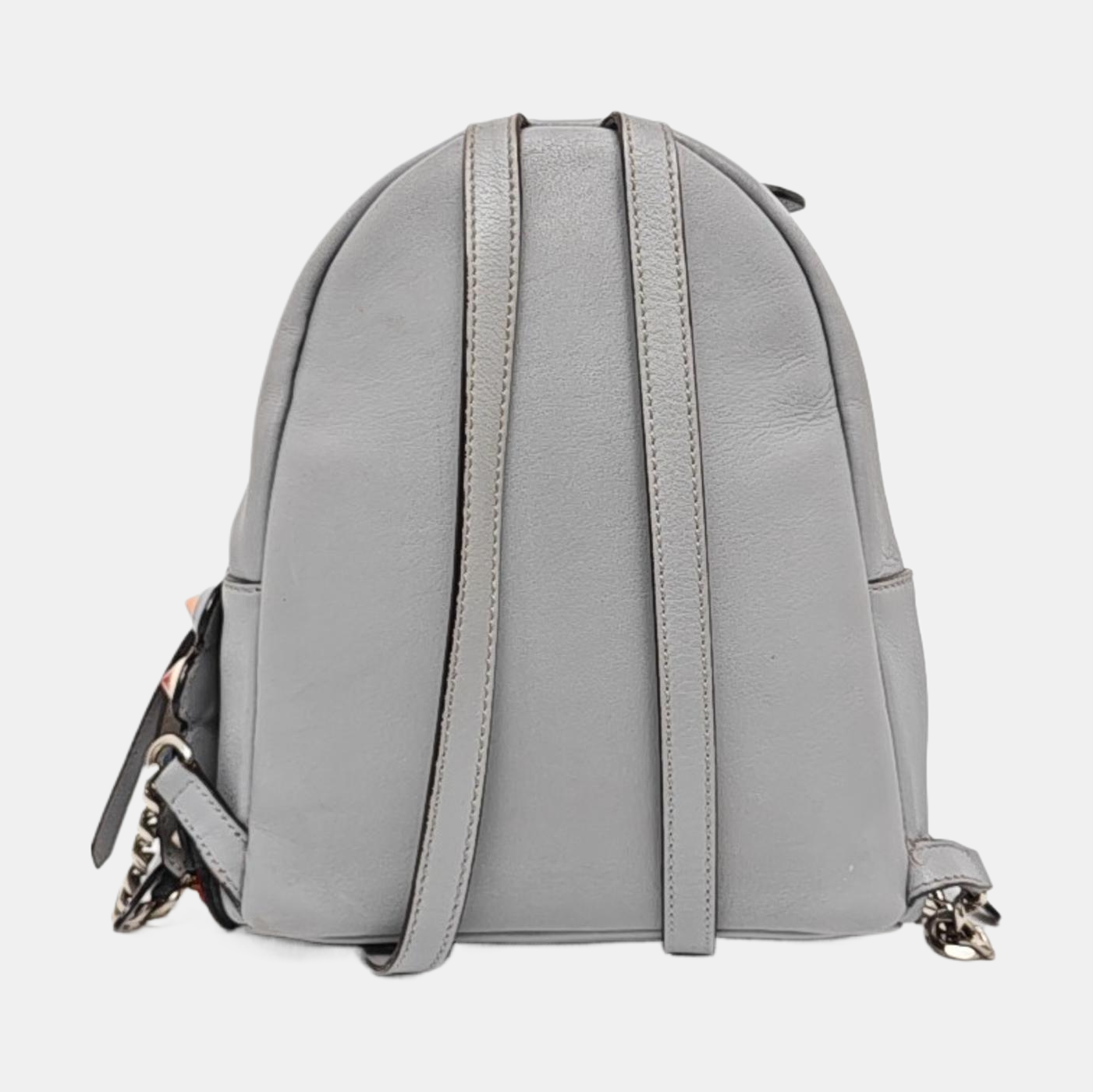 FENDI Blue Cowhide Backpack Silver Hardware-(SKU)-956994945