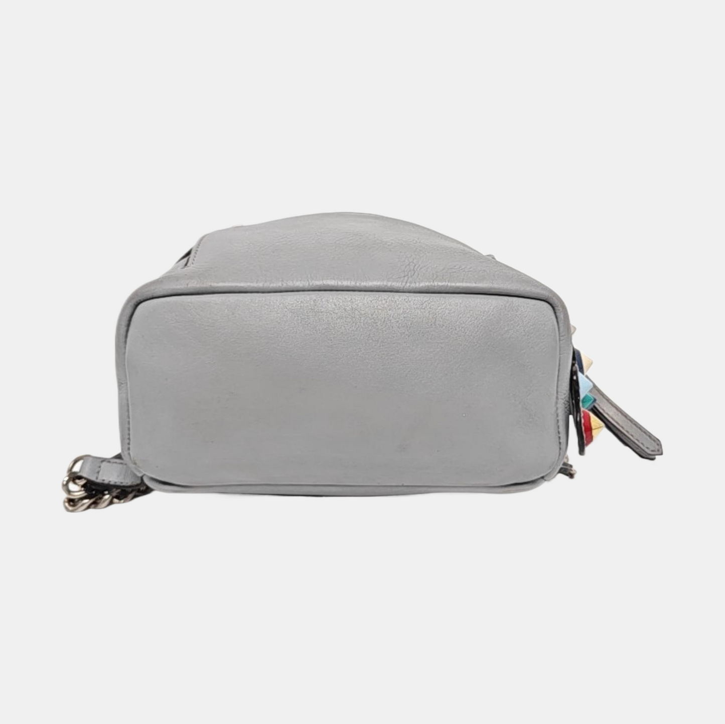 FENDI Blue Cowhide Backpack Silver Hardware-(SKU)-956994945
