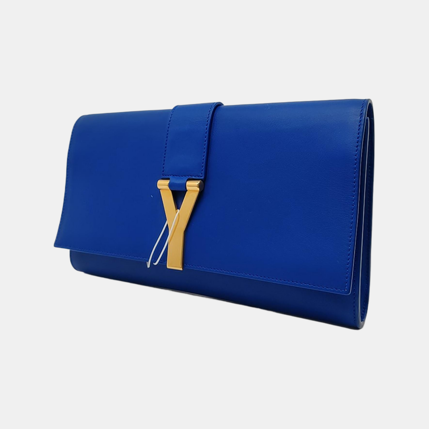 YSL CHYC Y LIGNE Blue Leather Handbag Golden hardware-(SKU)-956925392