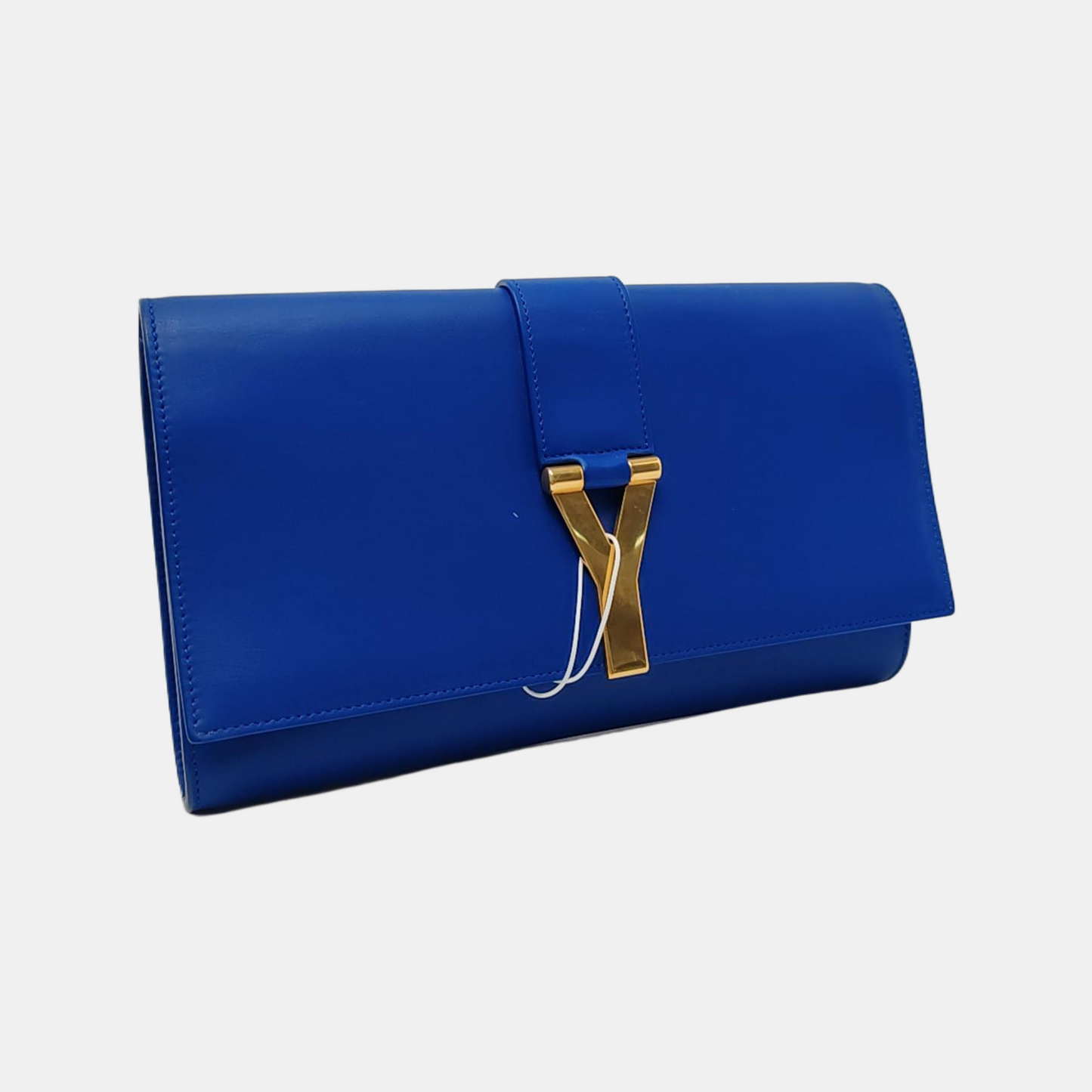 YSL CHYC Y LIGNE Blue Leather Handbag Golden hardware-(SKU)-956925392
