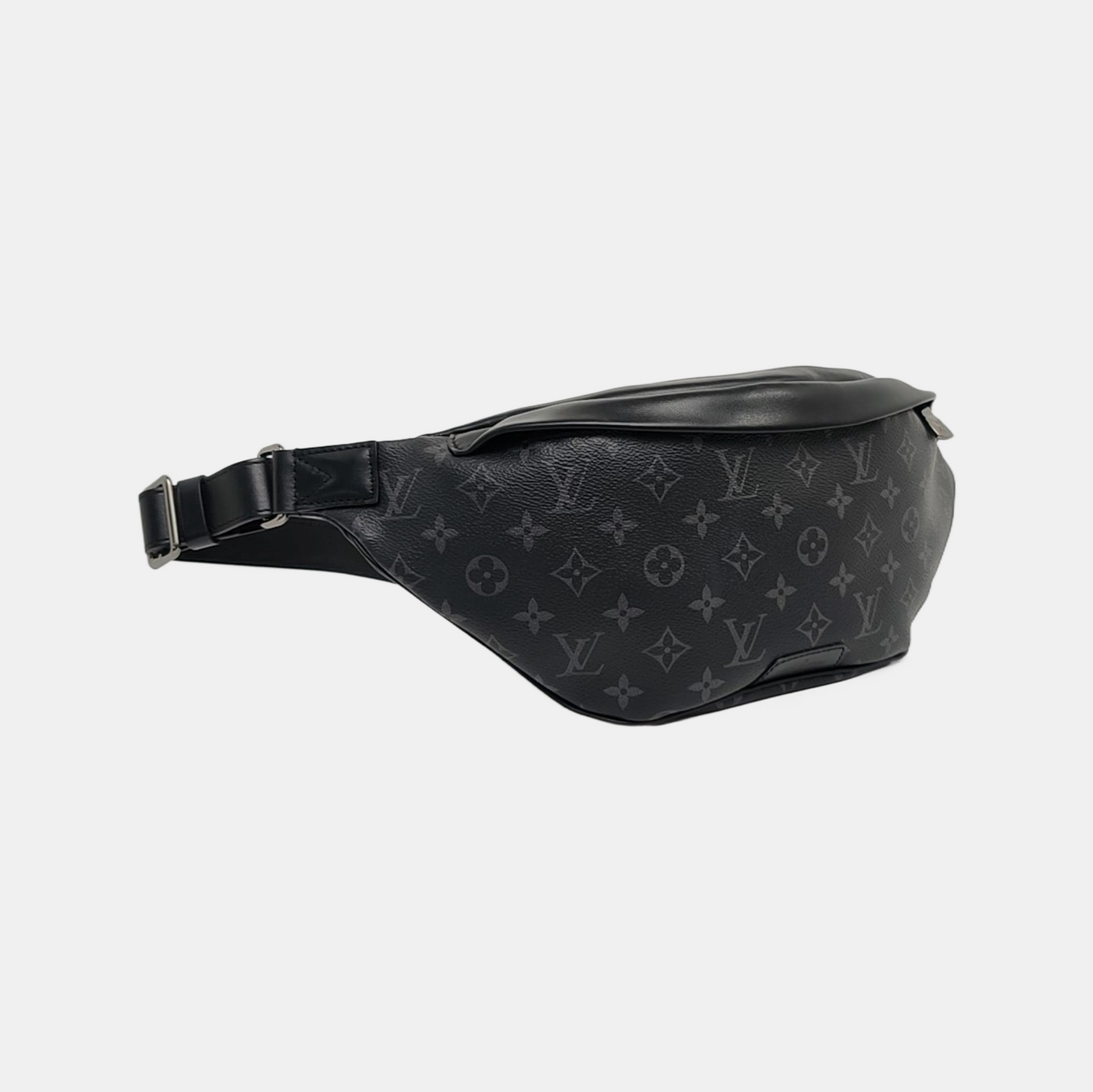LOUIS VUITTON DISCOVERY Gray Coated Canvas Monogram Fanny Pack Crossbody Bag Chest Bag/Belt Bag Silver Hardware-(SKU)-956938229
