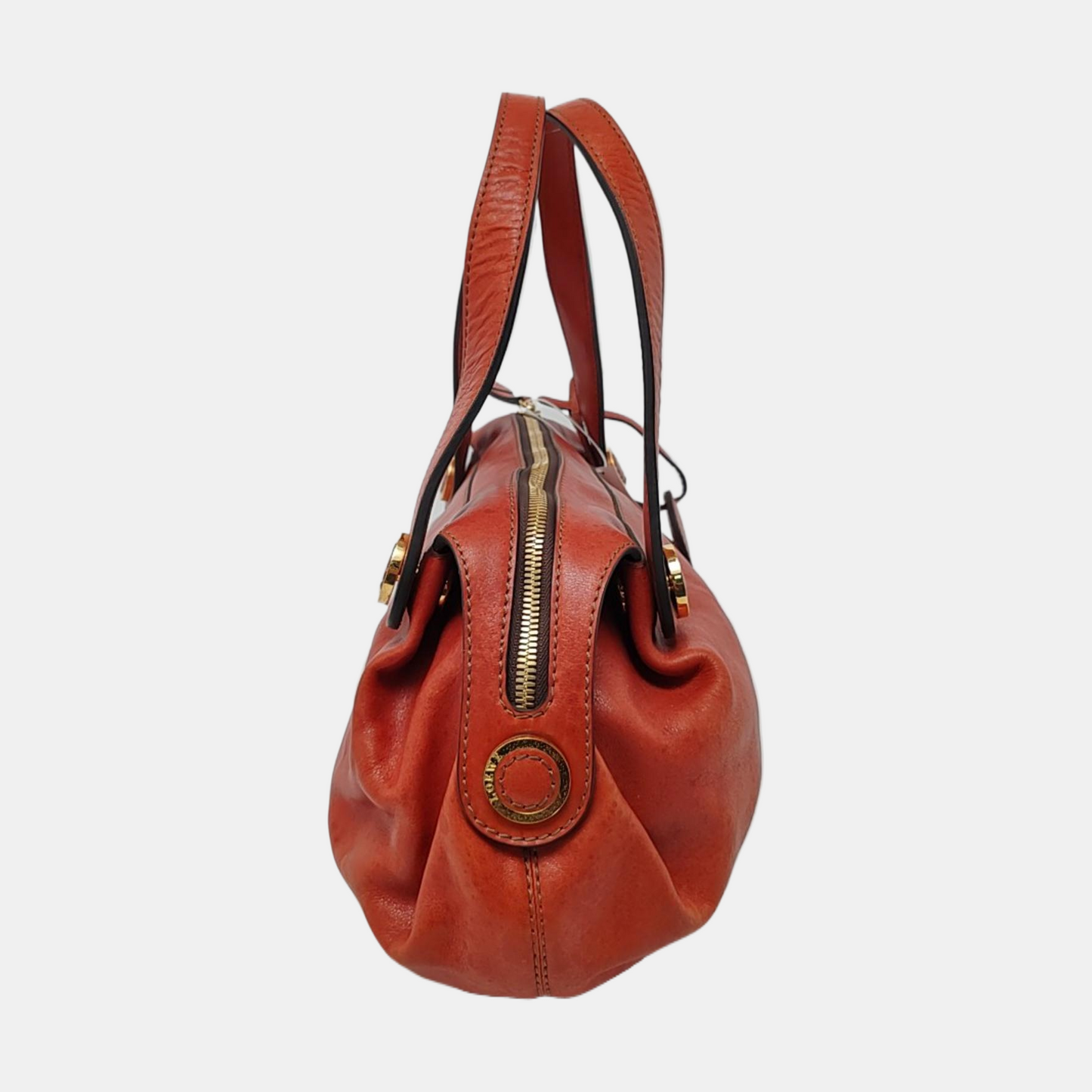 LOEWE Red Cowhide Tote Bag Golden hardware-(SKU)-957327869