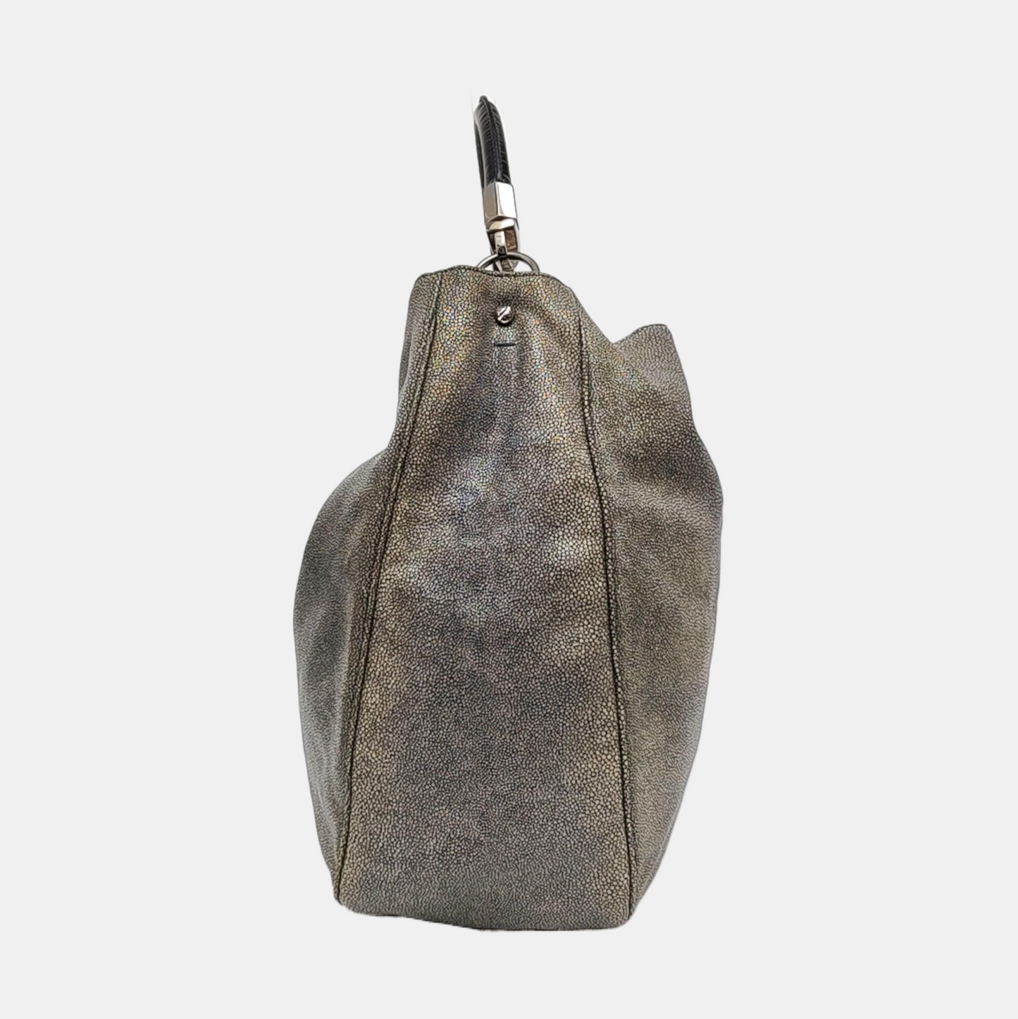 YSL ROADY Grey Cowhide Tote Bag Silver Hardware Removable shoulder strap-(SKU)-957328049
