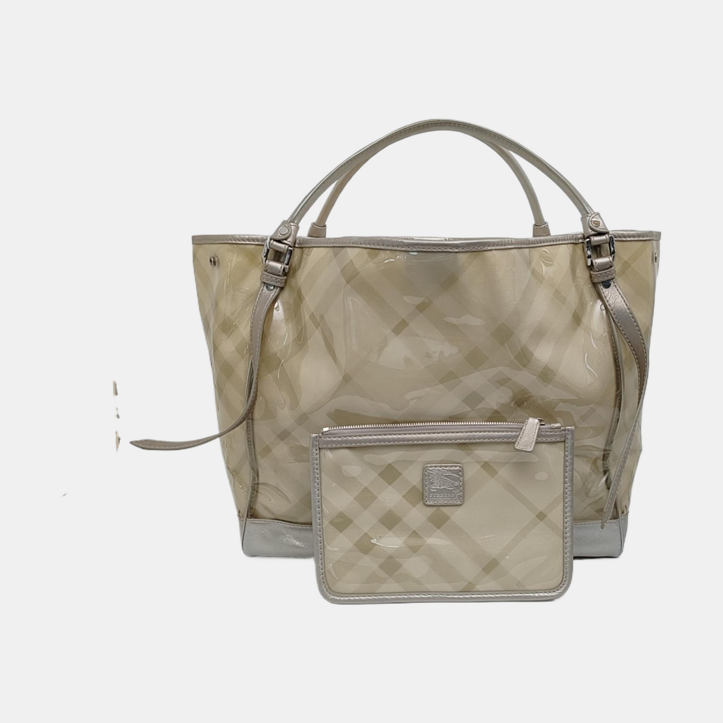 BURBERRY Tote bag Silver Special Material Printed Tote Bag Silver Hardware Sub-bag-(SKU)-957140002