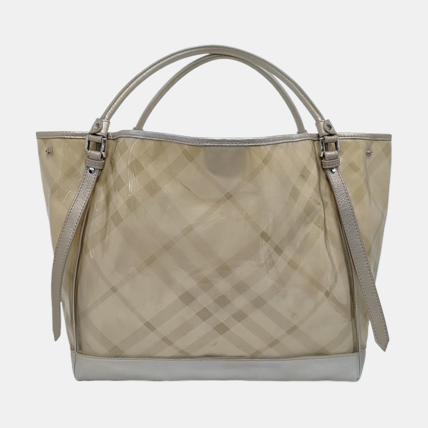 BURBERRY Tote bag Silver Special Material Printed Tote Bag Silver Hardware Sub-bag-(SKU)-957140002