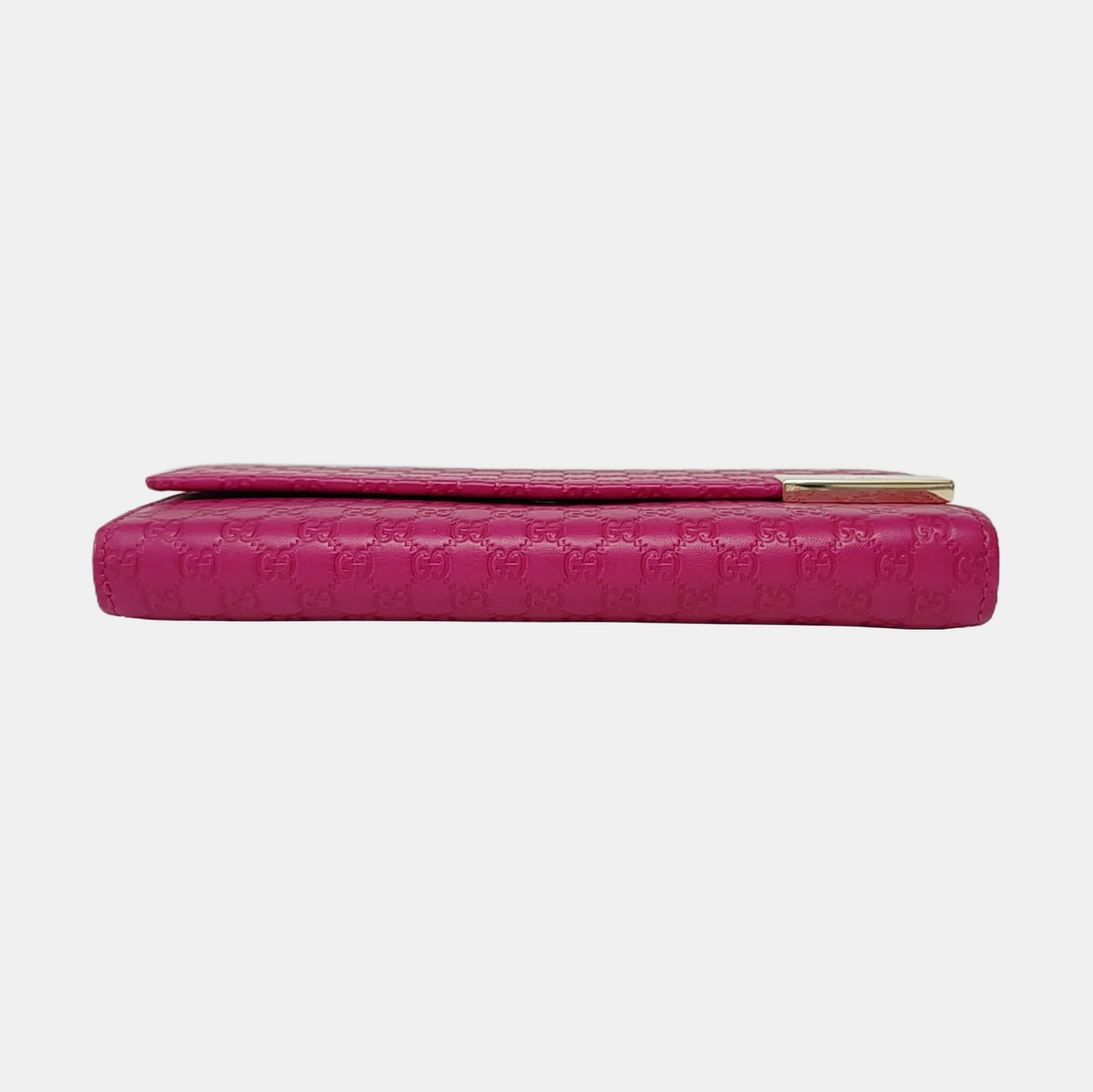 GUCCI Microguccissima Fuchsia Cowhide Monogram Wallet Golden hardware-(SKU)-957189181