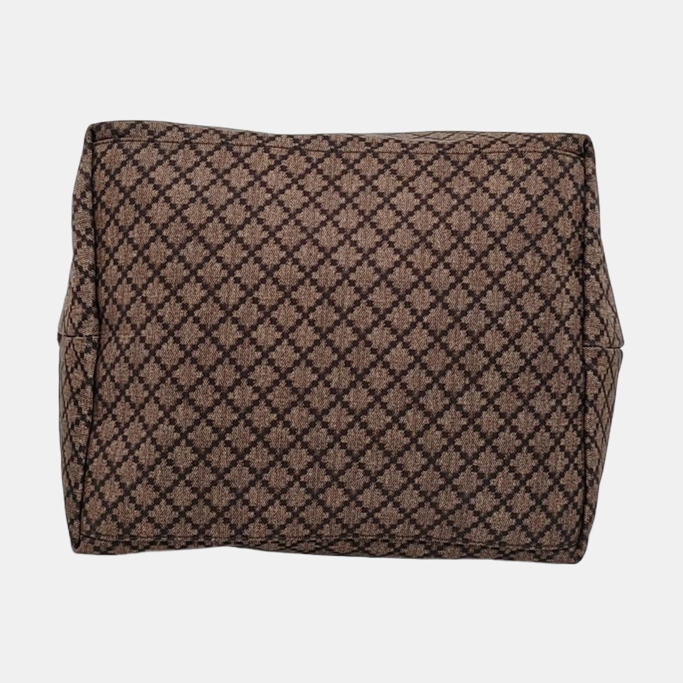 GUCCI Brown nylon monogram striped strap handbag crossbody shoulder tote Golden hardware-(SKU)-957584034