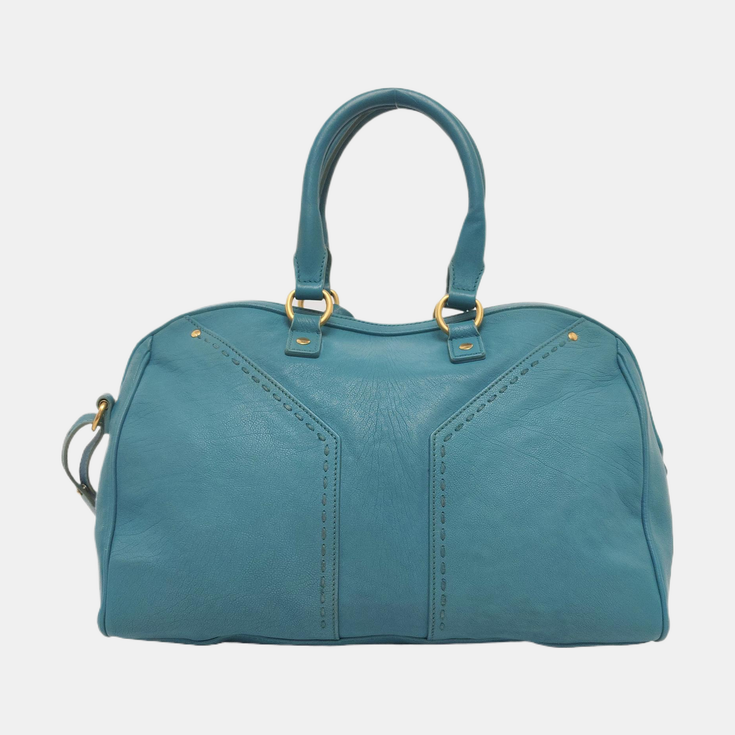 YSL MUSE Blue Calfskin Embossed Quilted Single Shoulder Bag with Sling and Handbag Golden hardware Removable shoulder strap-(SKU)-957191908