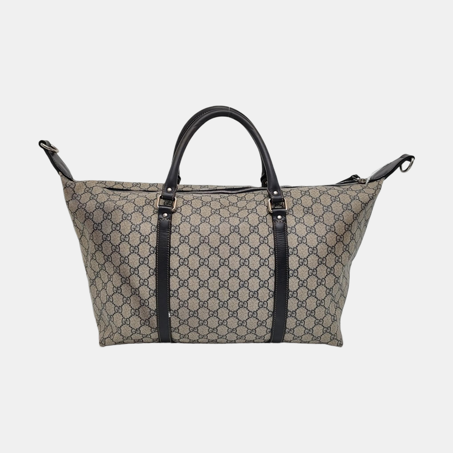 GUCCI Tote bag Beige Coated Canvas Monogram Single Shoulder Bag Handbag Crossbody Silver Hardware Removable shoulder strap-(SKU)-957584029
