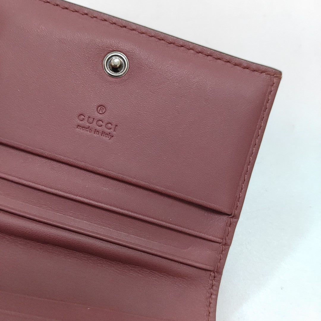 GUCCI GG Blooms Beige Coated Canvas Monogrammed Wallet Silver Hardware Complete Accessories-(SKU)-957577379