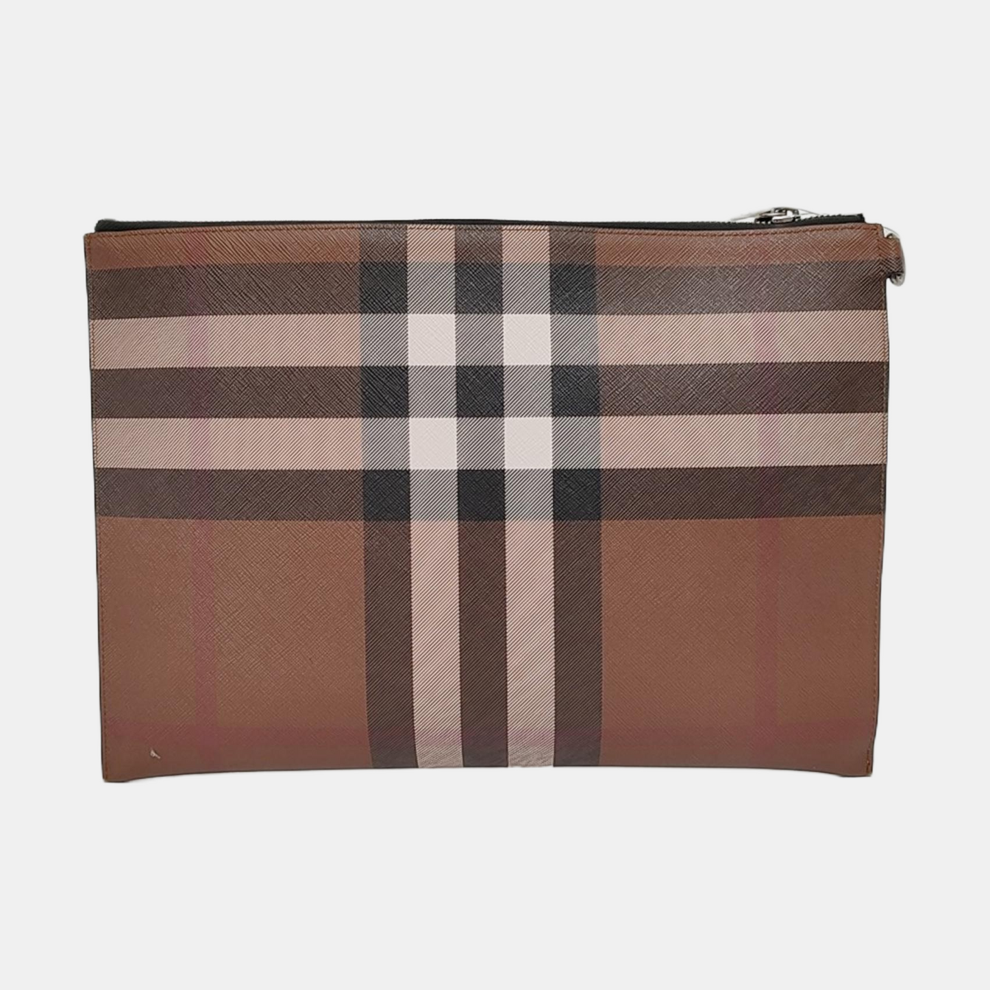 BURBERRY Large size Brown coated canvas horse race pattern clutch/handbag-(SKU)-957318549