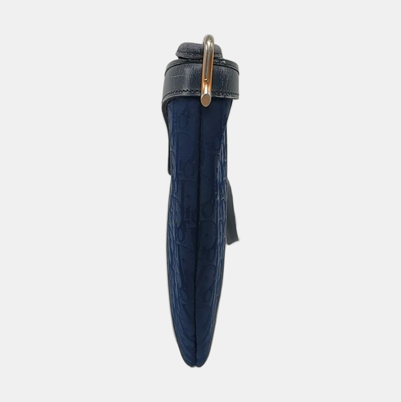 DIOR Dark Blue Canvas Monogram Crossbody Bag Single Shoulder Bag Golden hardware Vintage model-(SKU)-11199594