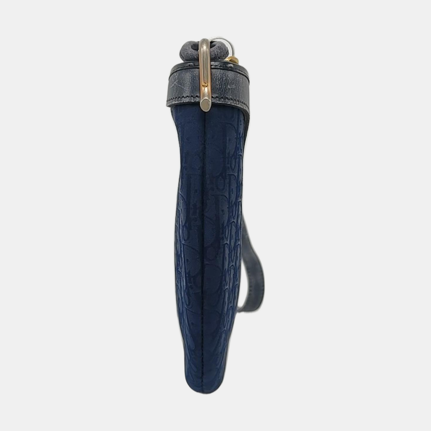 DIOR Dark Blue Canvas Monogram Crossbody Bag Single Shoulder Bag Golden hardware Vintage model-(SKU)-11199594