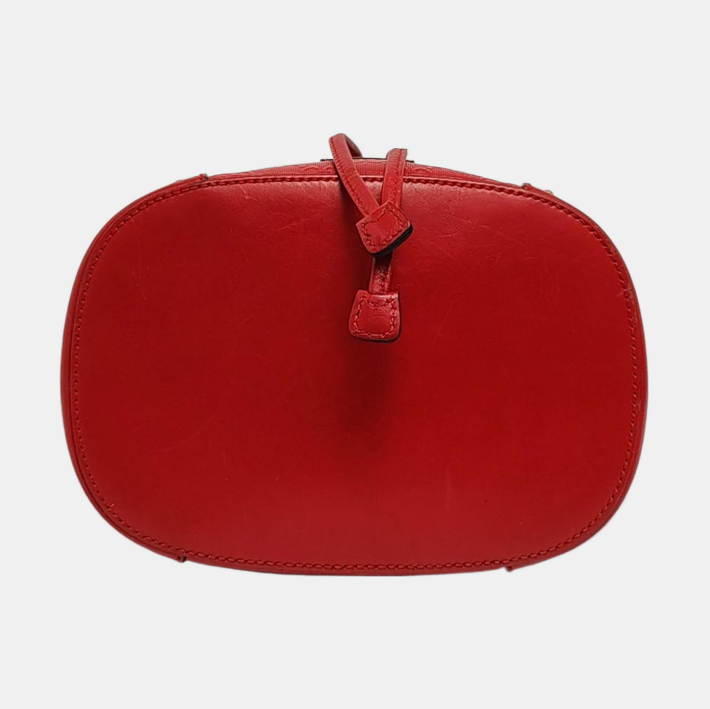 GUCCI Bucket bag Red Cowhide Monogrammed Studs Shoulder Bag Crossbody Bag Golden hardware-(SKU)-957386038