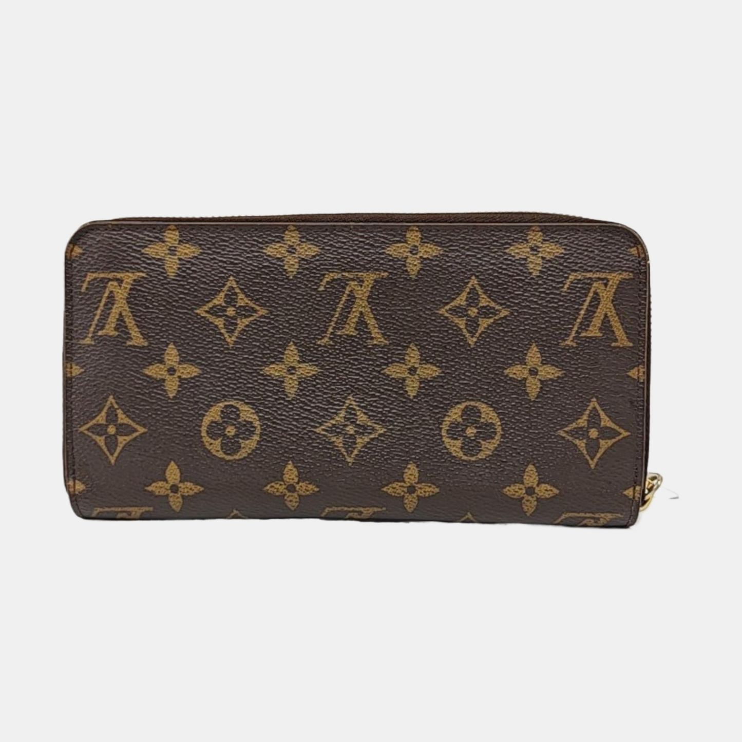LOUIS VUITTON Brown coated canvas vintage wallet Golden hardware-(SKU)-957348588