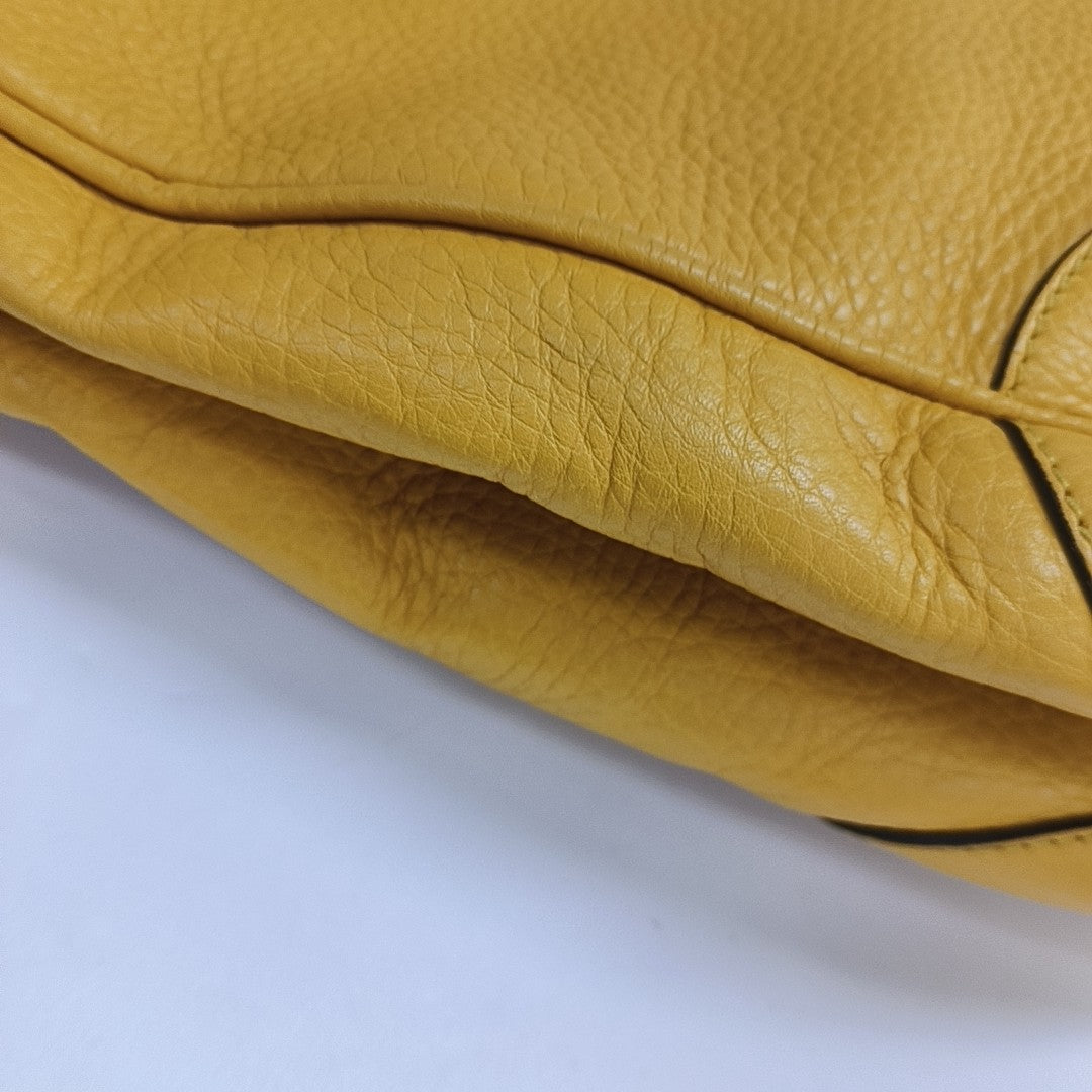 GUCCI Bamboo 1947 Yellow cowhide bamboo bag handbag Golden hardware-(SKU)-957418197