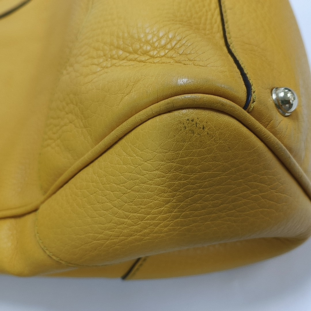 GUCCI Bamboo 1947 Yellow cowhide bamboo bag handbag Golden hardware-(SKU)-957418197