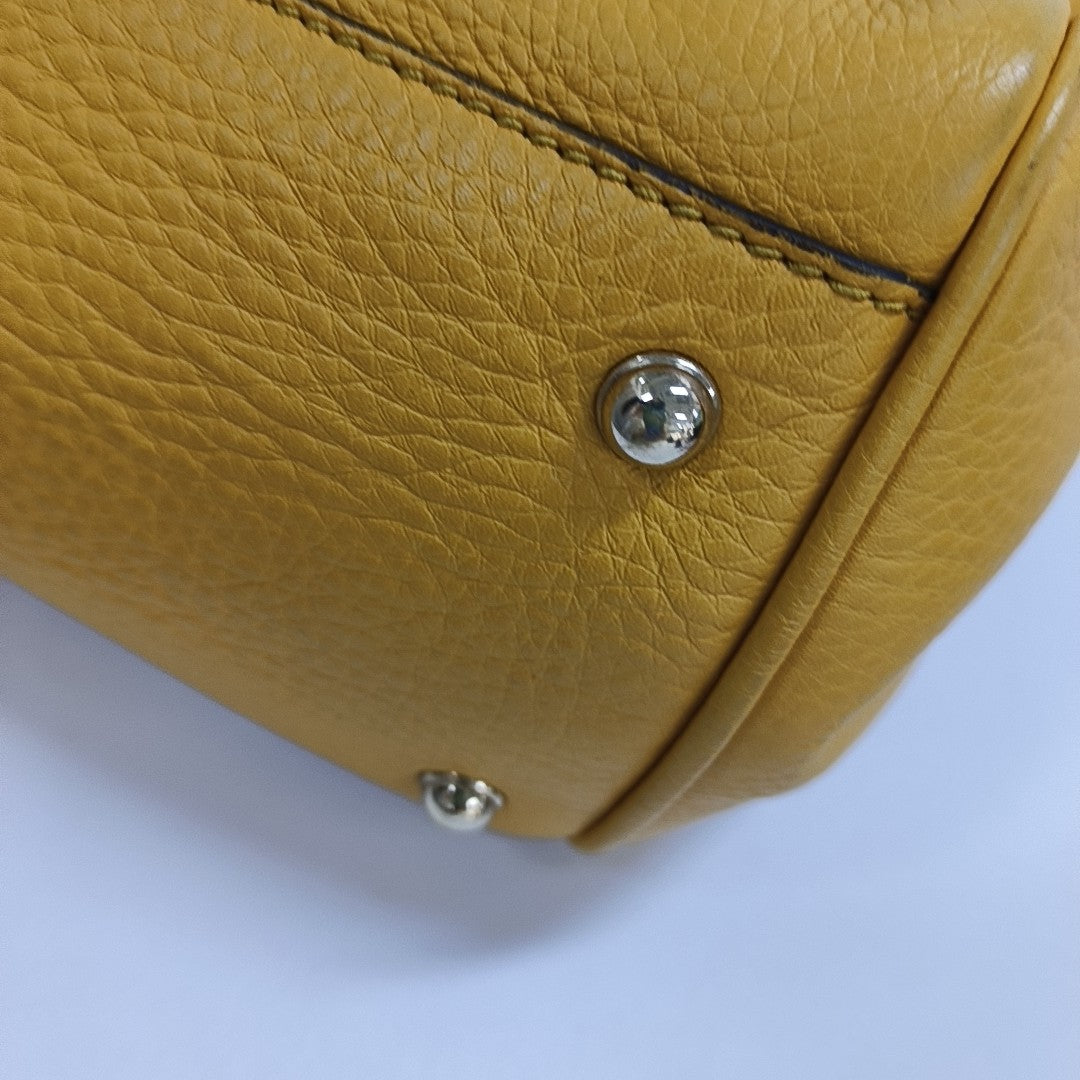 GUCCI Bamboo 1947 Yellow cowhide bamboo bag handbag Golden hardware-(SKU)-957418197