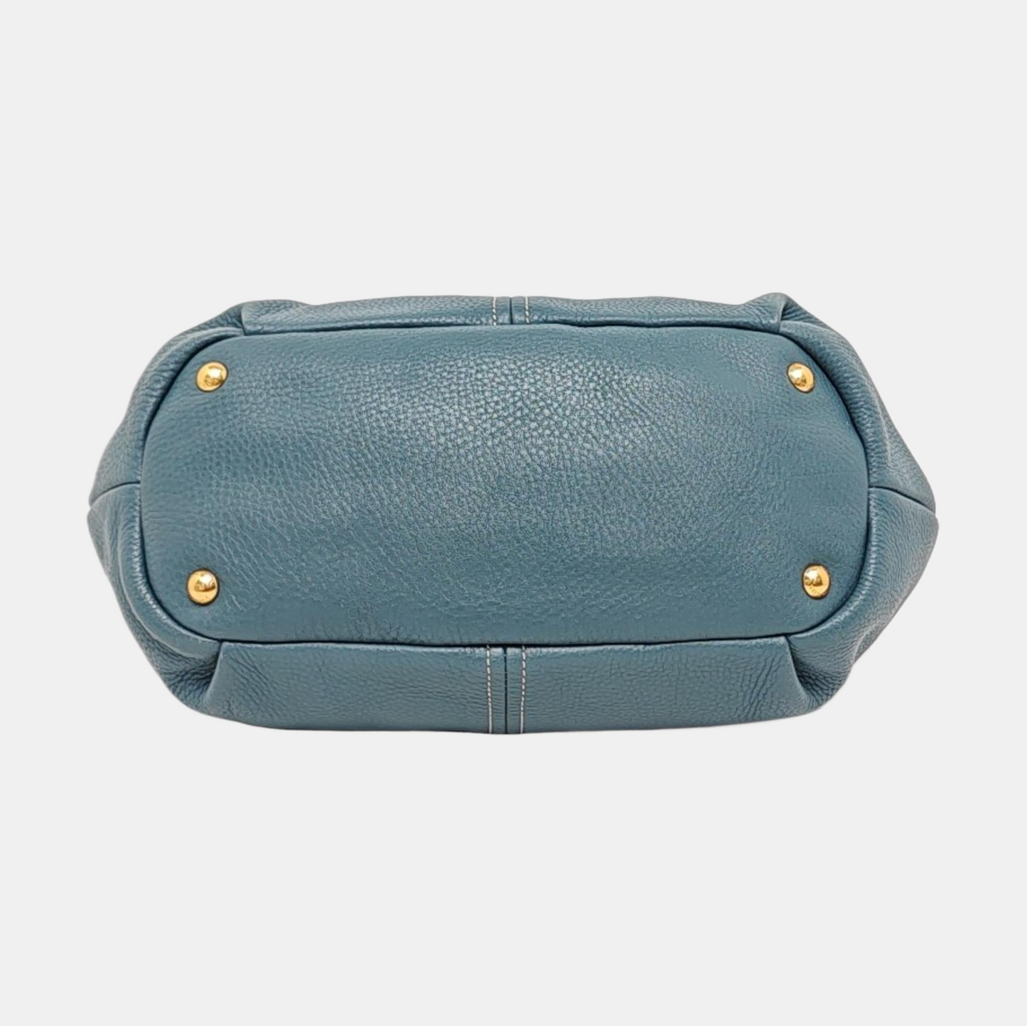 PRADA Tote bag Blue Cowhide Logo Shoulder Bag Handbag Golden hardware Removable shoulder strap-(SKU)-957689174