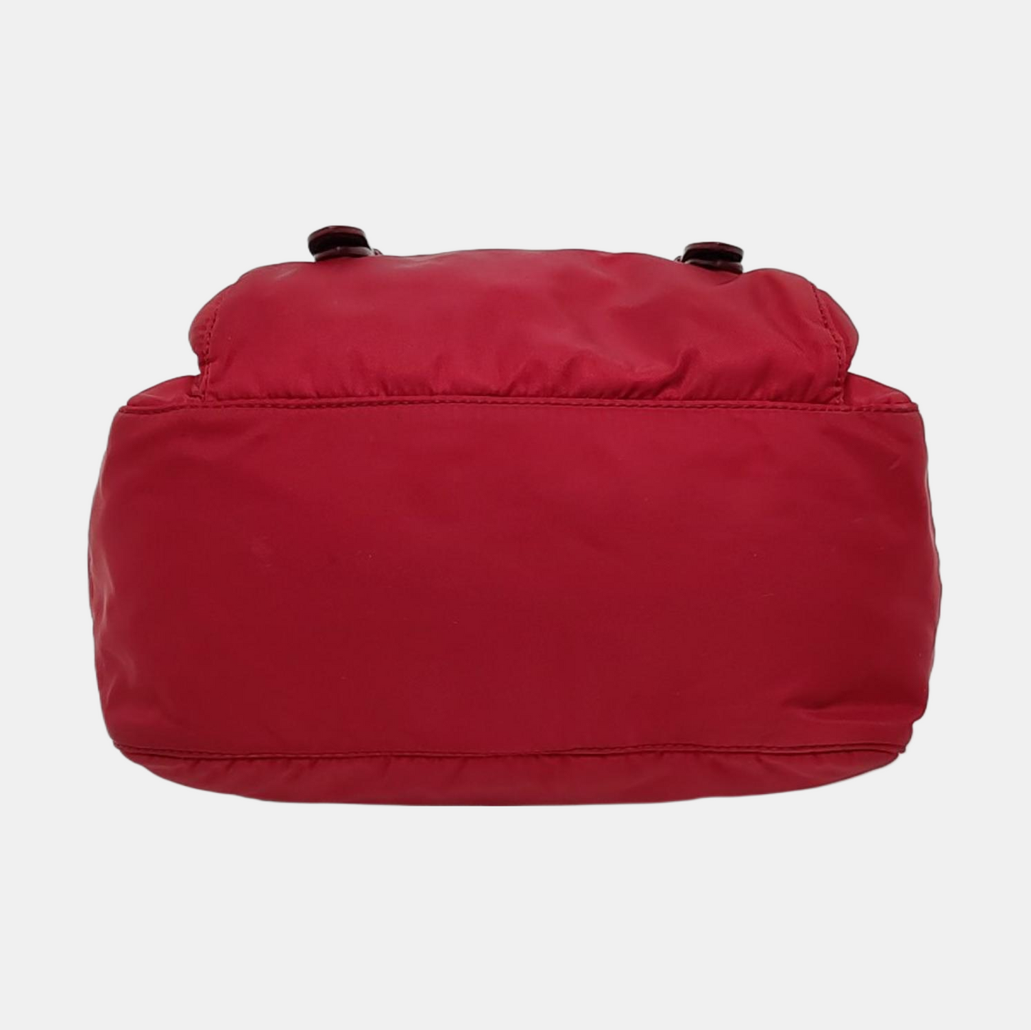 PRADA Vela Messenger Bag Red Nylon Cross Grain Single Shoulder Crossbody Golden hardware Removable shoulder strap-(SKU)-957669142