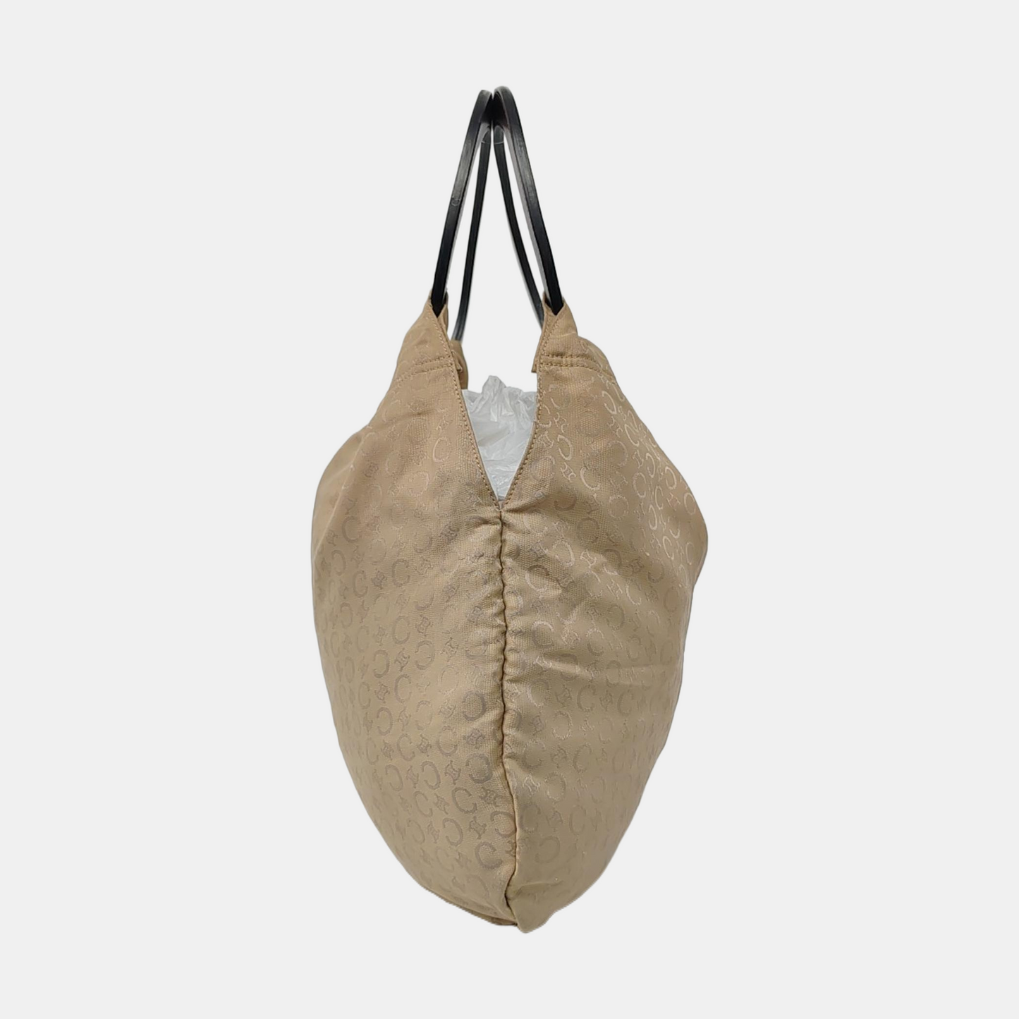 CELINE Khaki Canvas Floral Handbag-(SKU)-957579064