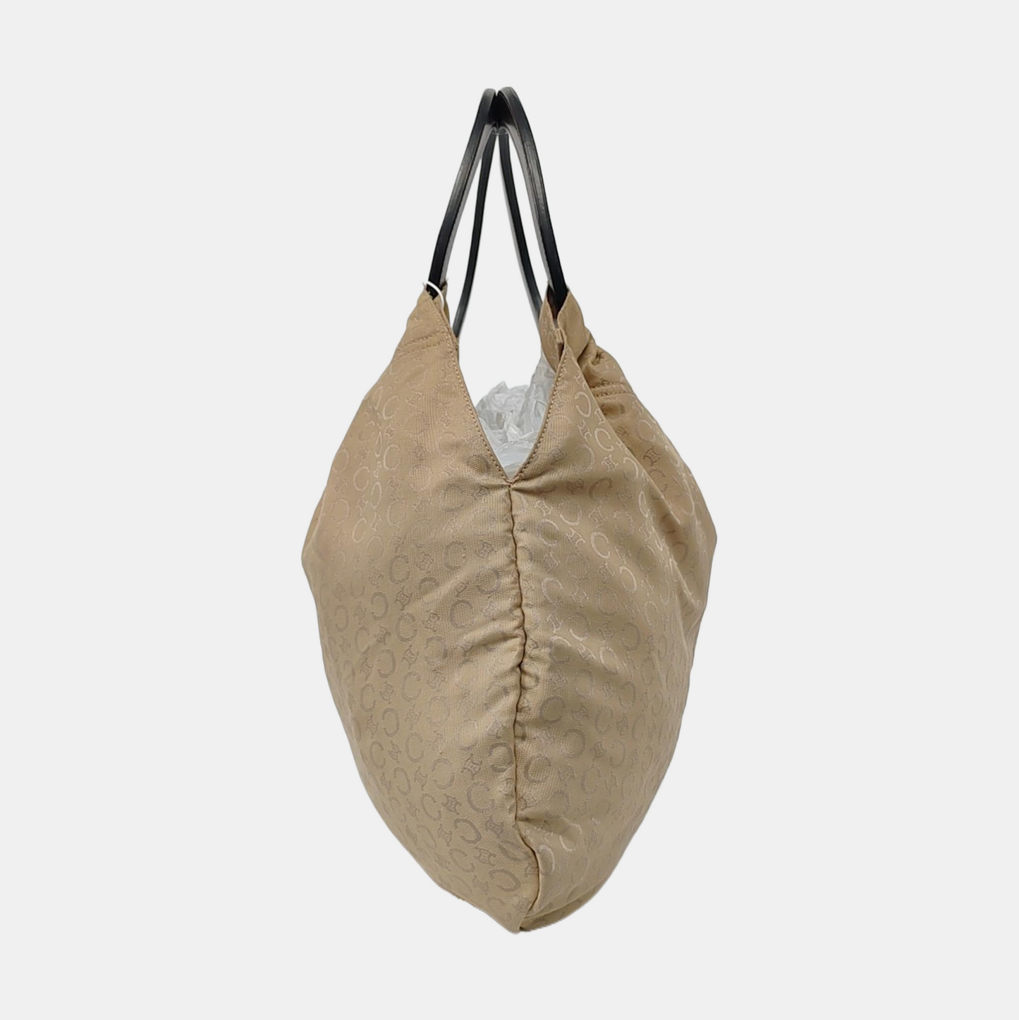 CELINE Khaki Canvas Floral Handbag-(SKU)-957579064