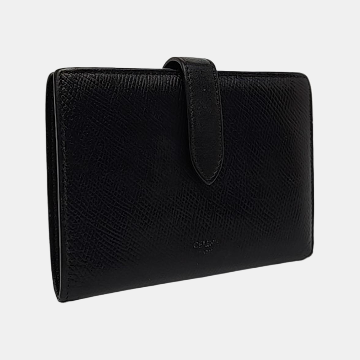 CELINE Medium size Black Cowhide Wallet Golden hardware-(SKU)-957043461