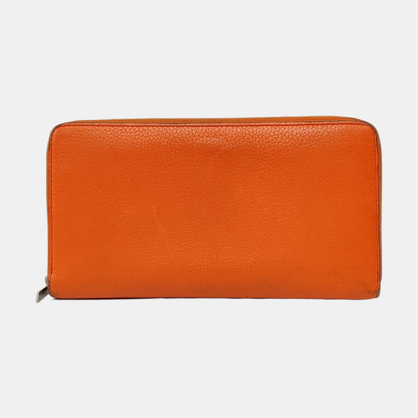 CELINE Orange Cowhide Wallet Silver Hardware-(SKU)-957043236