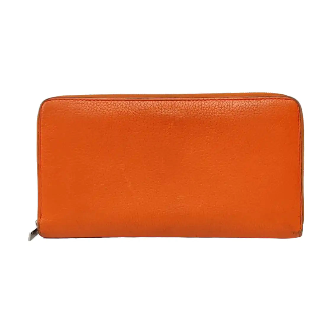 CELINE Orange Cowhide Wallet Silver Hardware-(SKU)-957043236
