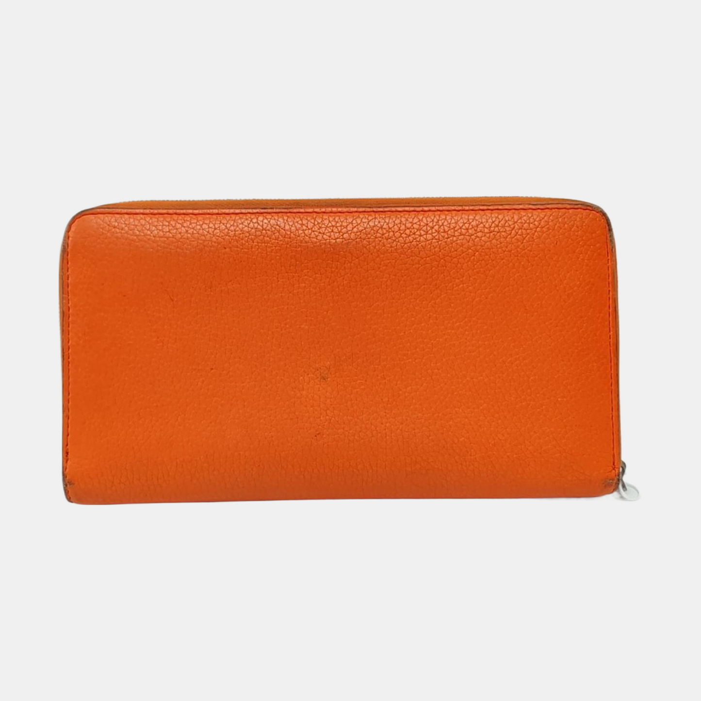 CELINE Orange Cowhide Wallet Silver Hardware-(SKU)-957043236