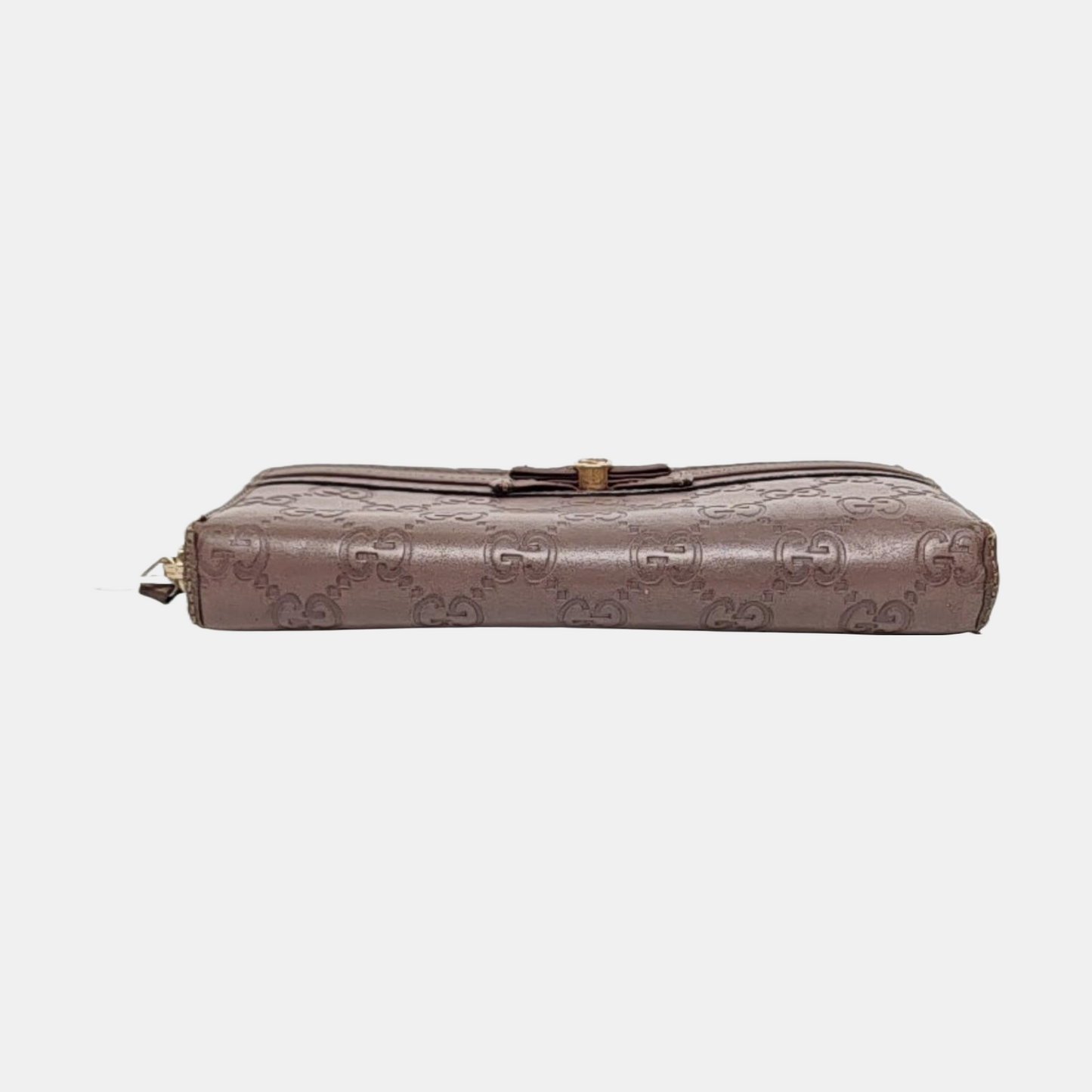 GUCCI Mayfair Purple Cowhide Monogram Embossed Wallet Golden hardware-(SKU)-957633633