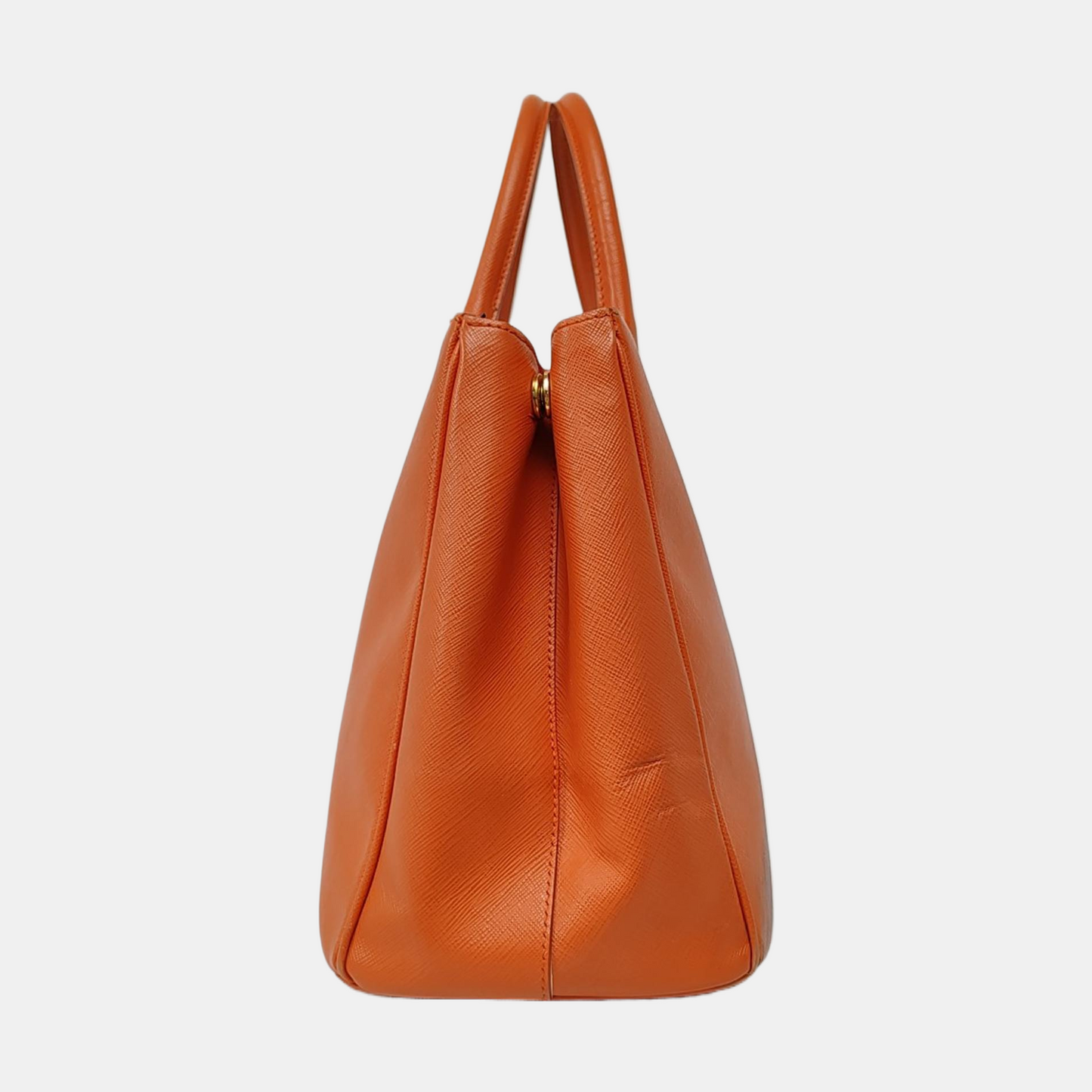 PRADA Galleria Orange Cowhide Logo Killer Bag Tote Bag Single Shoulder Bag Golden hardware-(SKU)-957733910