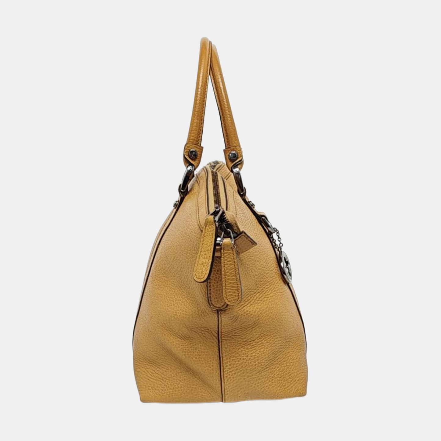 GUCCI Microguccissima Brown Cowhide Handbag Silver Hardware-(SKU)-957550870