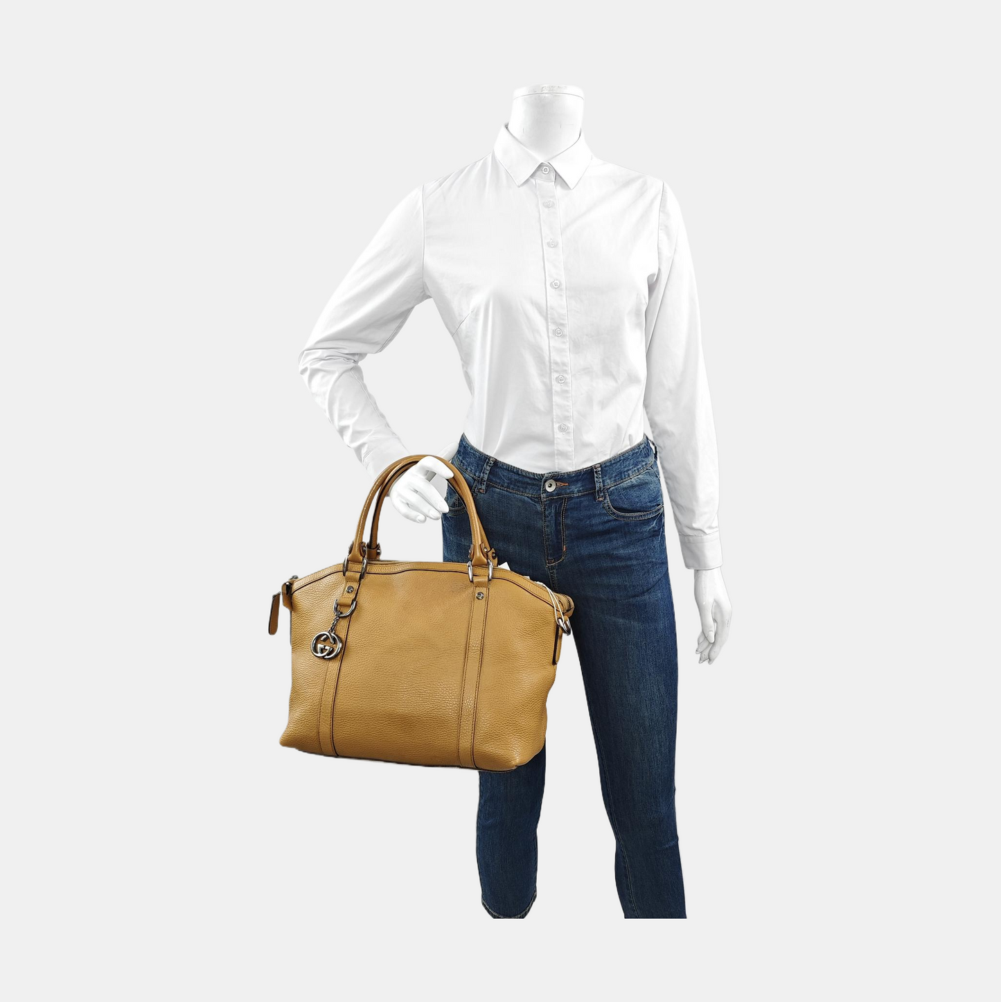 GUCCI Microguccissima Brown Cowhide Handbag Silver Hardware-(SKU)-957550870