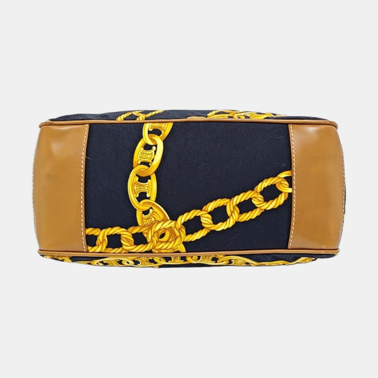 CELINE BOOGIE Black Canvas Tote Bag Golden hardware-(SKU)-957315028