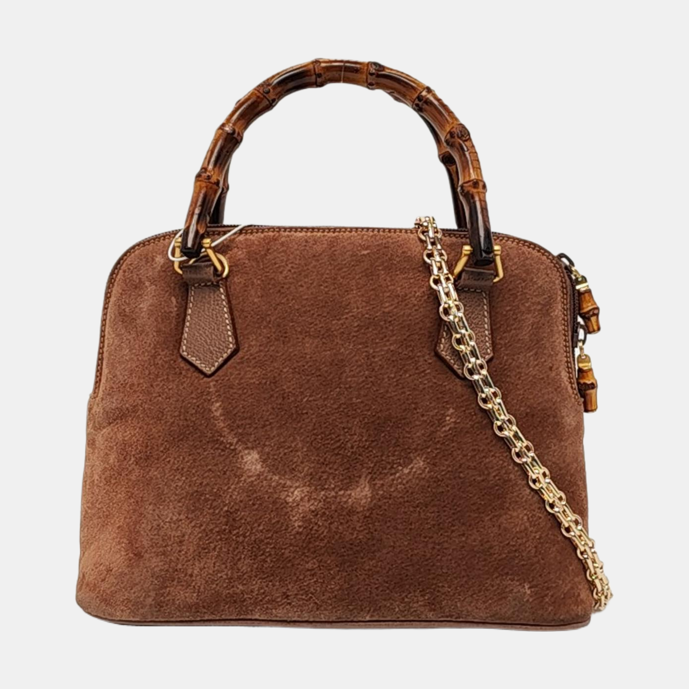 GUCCI Bamboo 1947 Dark Brown Cowhide Bamboo Handle Bamboo Handle Bag Single Shoulder Bag Golden hardware-(SKU)-941637943