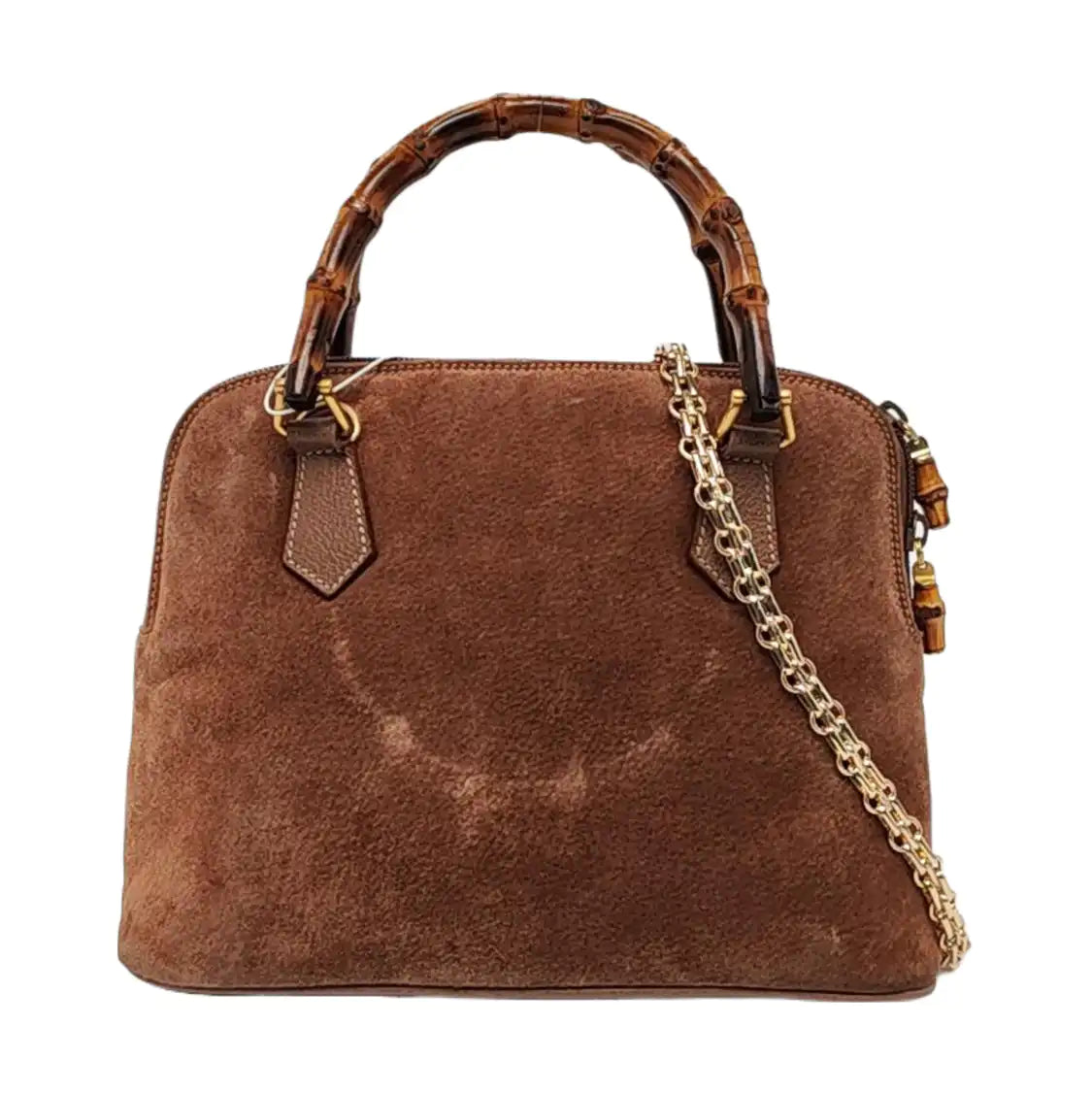 GUCCI Bamboo 1947 Dark Brown Cowhide Bamboo Handle Bamboo Handle Bag Single Shoulder Bag Golden hardware-(SKU)-941637943