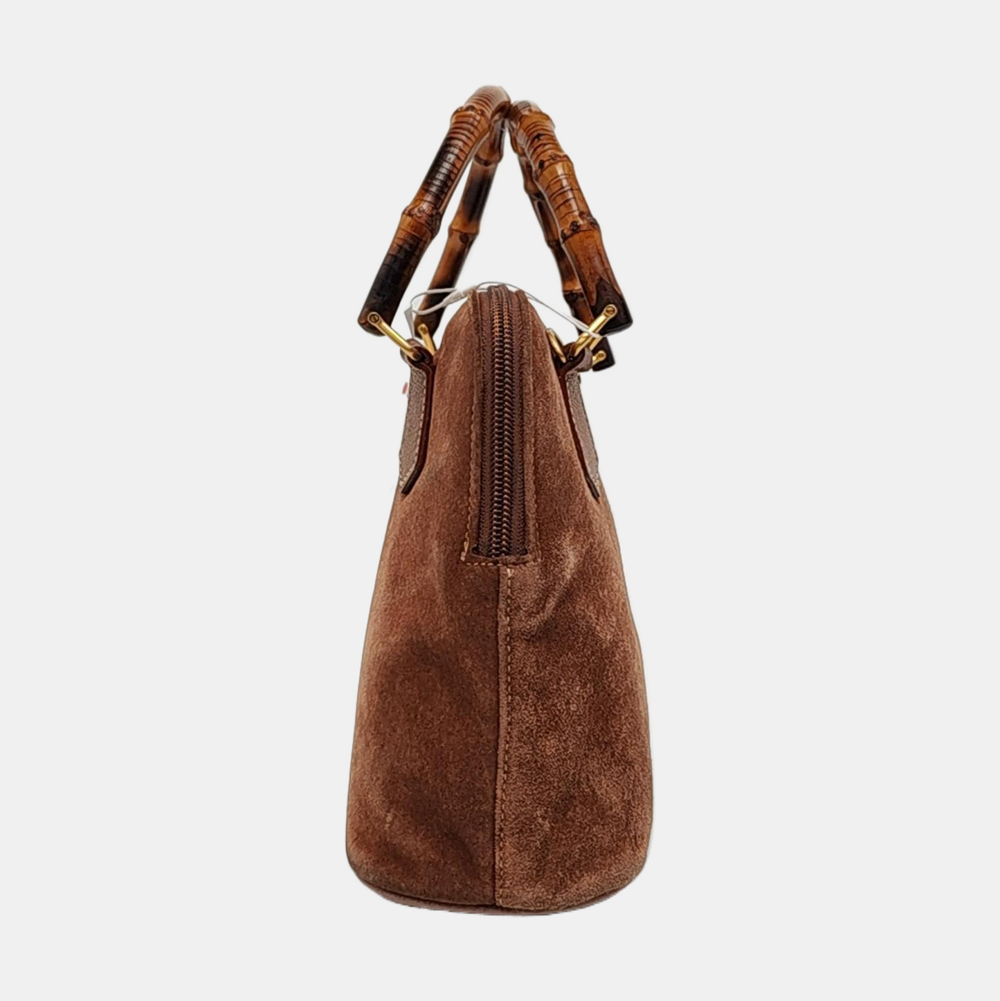 GUCCI Bamboo 1947 Dark Brown Cowhide Bamboo Handle Bamboo Handle Bag Single Shoulder Bag Golden hardware-(SKU)-941637943