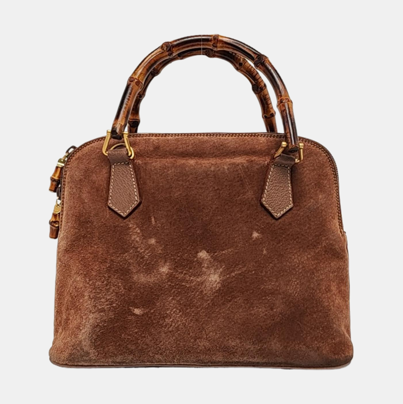 GUCCI Bamboo 1947 Dark Brown Cowhide Bamboo Handle Bamboo Handle Bag Single Shoulder Bag Golden hardware-(SKU)-941637943