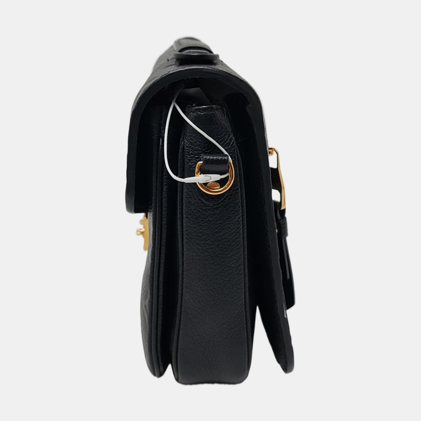 LOUIS VUITTON MÉTIS Medium Black Leather Monogram Vernis Messenger Bag with Shoulder Strap and Handle, Gold Hardware, Detachable Strap-(SKU)-957679450