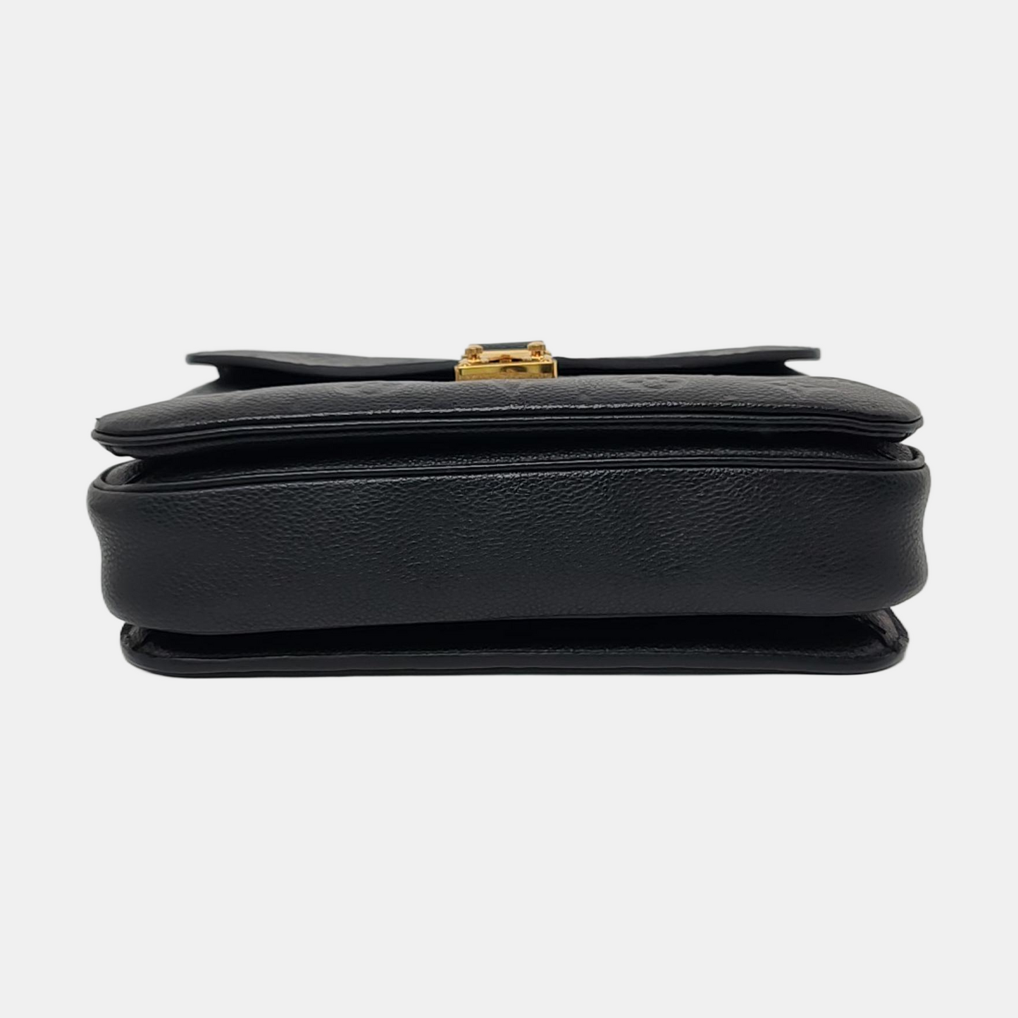 LOUIS VUITTON MÉTIS Medium Black Leather Monogram Vernis Messenger Bag with Shoulder Strap and Handle, Gold Hardware, Detachable Strap-(SKU)-957679450