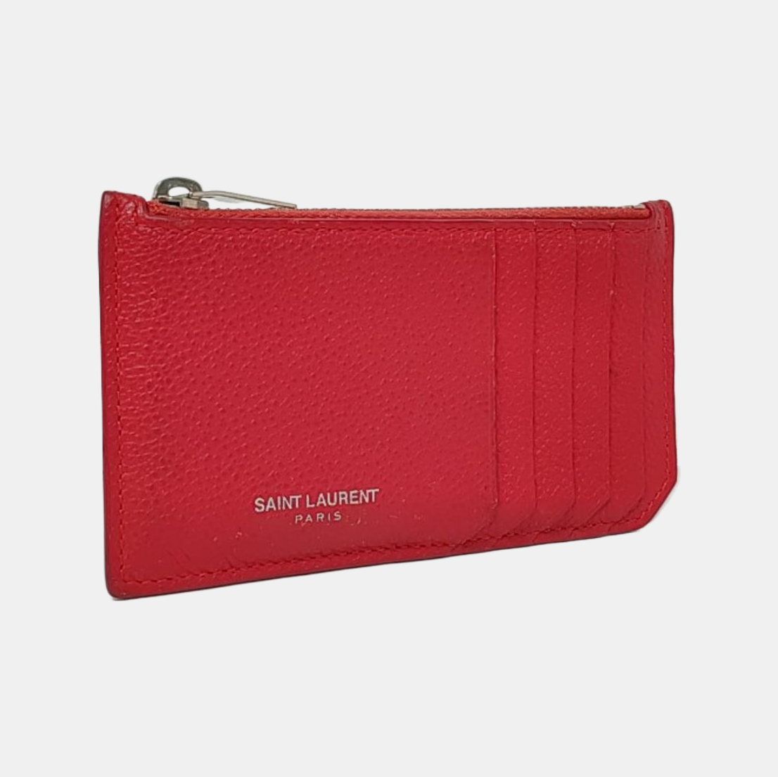 YSL FRAGMENTSRed Cowhide Card Case Complete Accessories-(SKU)-957693346
