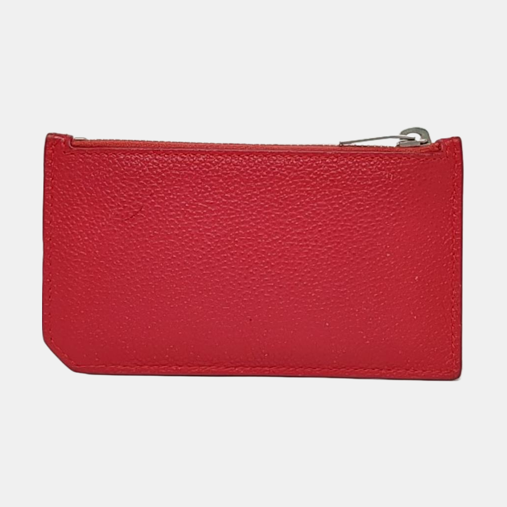 YSL FRAGMENTSRed Cowhide Card Case Complete Accessories-(SKU)-957693346