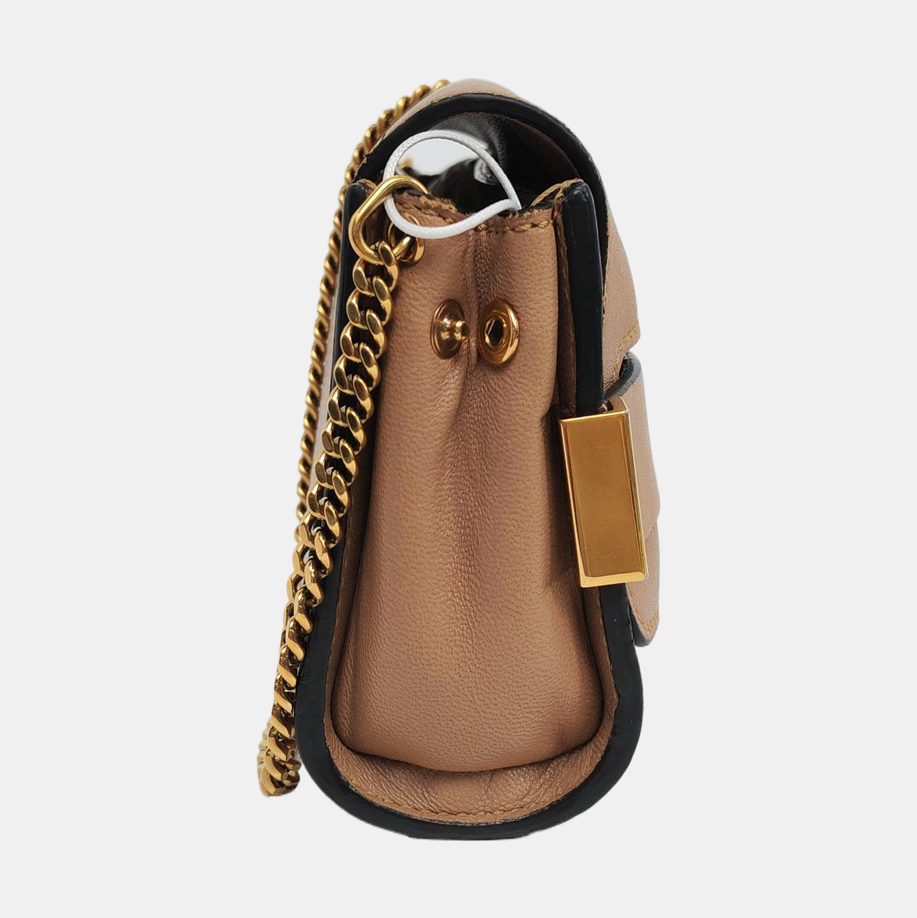 Chloé Elle Brown Leather Crossbody Single Shoulder Bag Golden hardware-(SKU)-957308916
