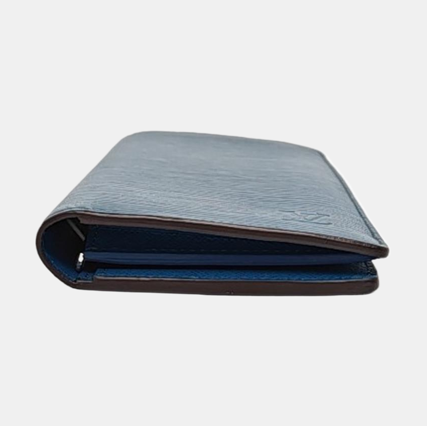 LOUIS VUITTON 蓝色EPI牛皮水波纹钱包 Silver Hardware-(SKU)-957693013