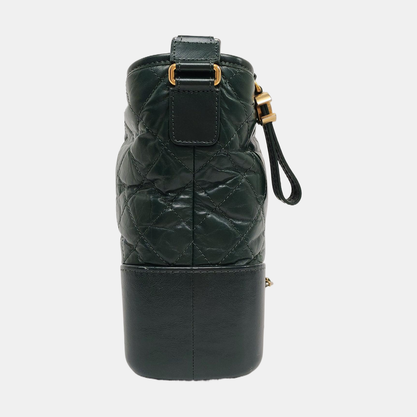 CHANEL GABRIELLE Medium Green Calfskin Quilted Pattern Gabby Bag Crossbody Shoulder Bag Sling Bag Gold Silver Ruthenium Hardware 24 Clasp Removable Strap-(SKU)-957831399