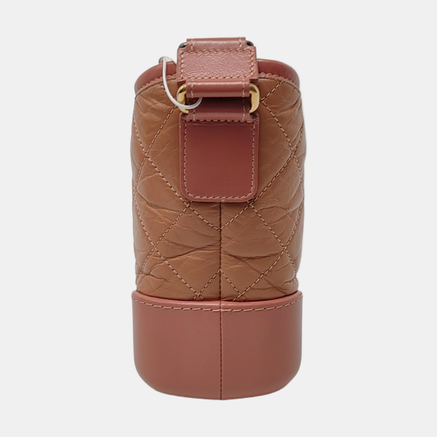 CHANEL GABRIELLE Small Burgundy Leather Quilted Hobo Bag with Shoulder Strap, Gold Silver Hardware, 24 Opening, Detachable Strap-(SKU)-957830856