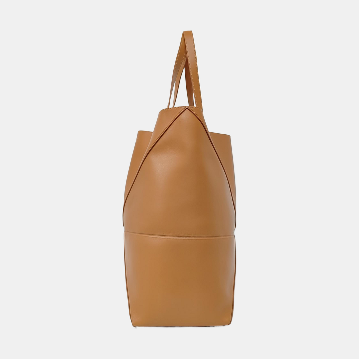 LOEWE Puzzle Fold Large Brown Leather Quilted Shoulder Bag and Tote-(SKU)-957928785